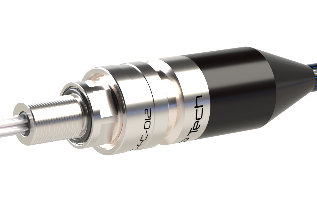 Quick Connector da BMPTECH acoplado, com o cabo azul revestido em poliuretano